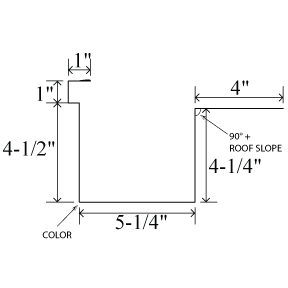 Box Eave Gutter U-Panel Trim